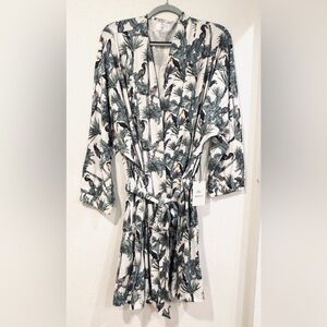 Monuit Tropical Print Women's Viscose Robe Lounge Ware 3X NWT